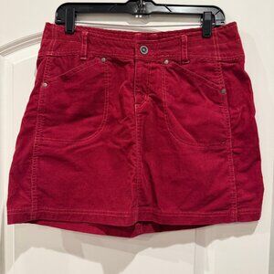 Kühl Mountain Culture Red Corduroy Mini Skirt - Size 8 - EUC
